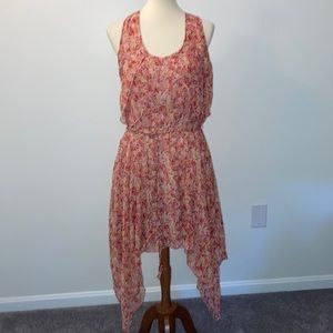 Papillon multiple pink floral handkerchief hem